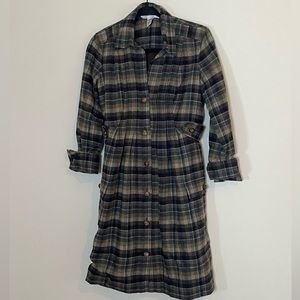 Diane Von Furstenburg Wool Plaid Dress or Coat - Fall Dress